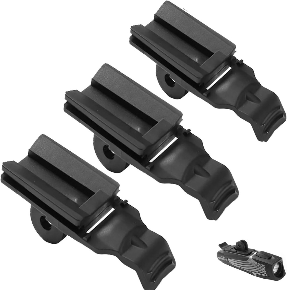 3PACK Bike Light Adapter Mount Compatible with NiteRider Medium, Black