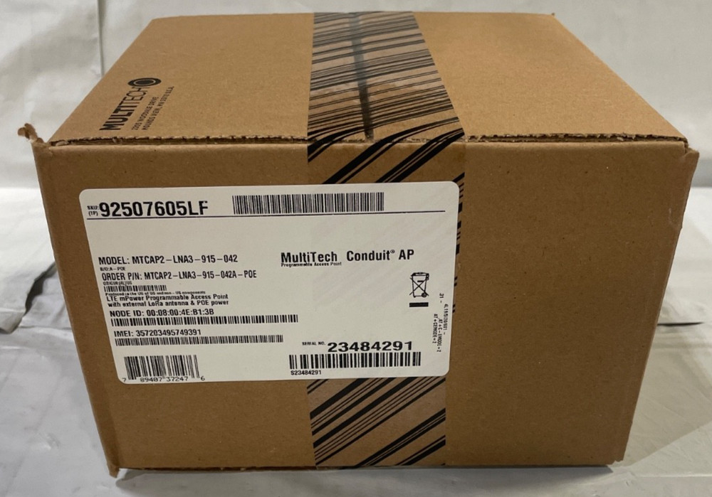 MultiTech Conduit AP LTE Cat 1 mPower Programmable Access Point LoRA Antenna POE