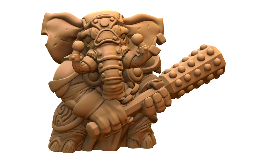 Capsule Chibi - Elefolk Warrior - Elephant Warrior