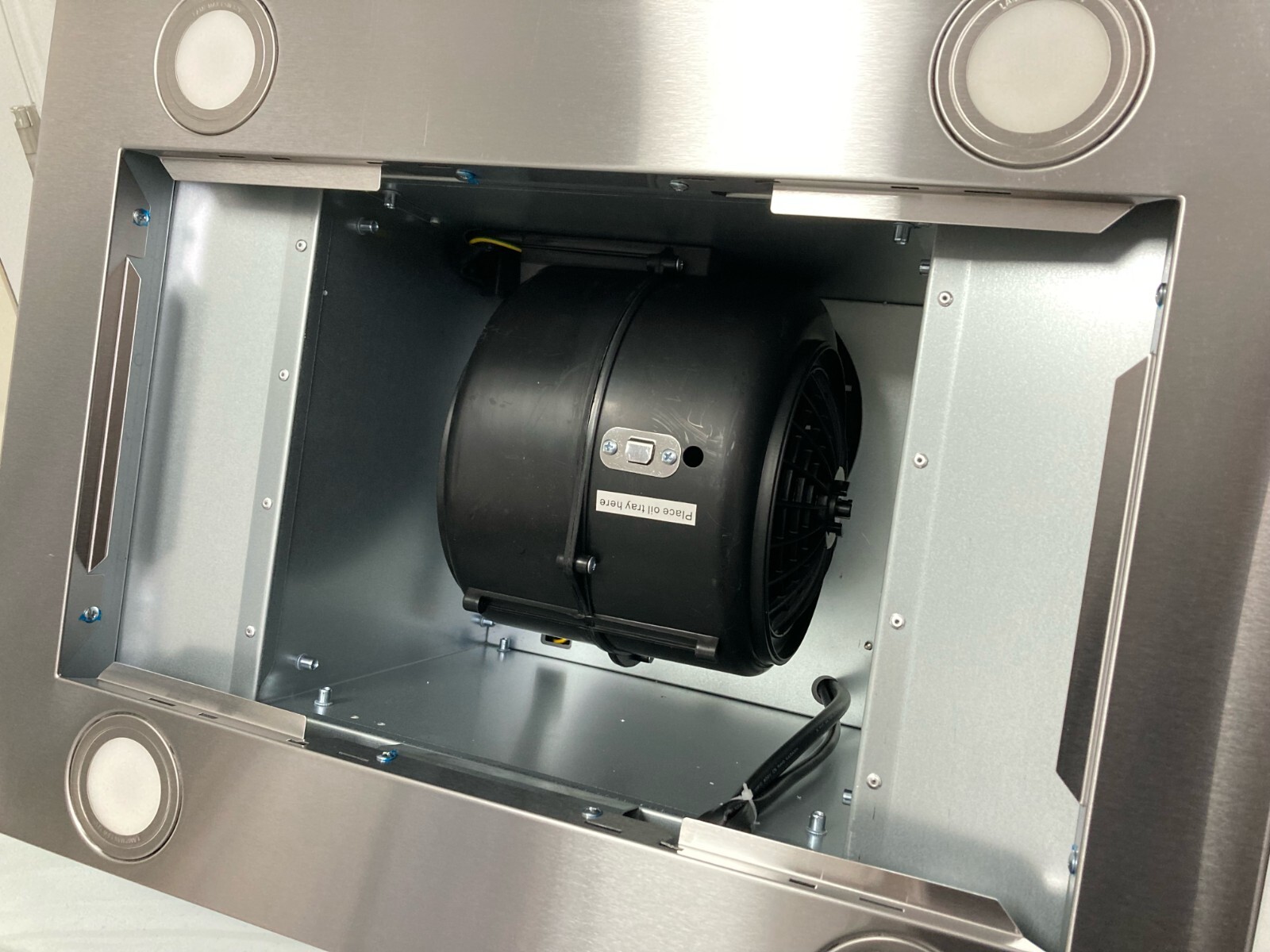 30 IN. ISLAND MOUNT RANGE HOOD (NO CHIMNEY OPEN BOX) STAINLESS STEEL GLASS VISOR