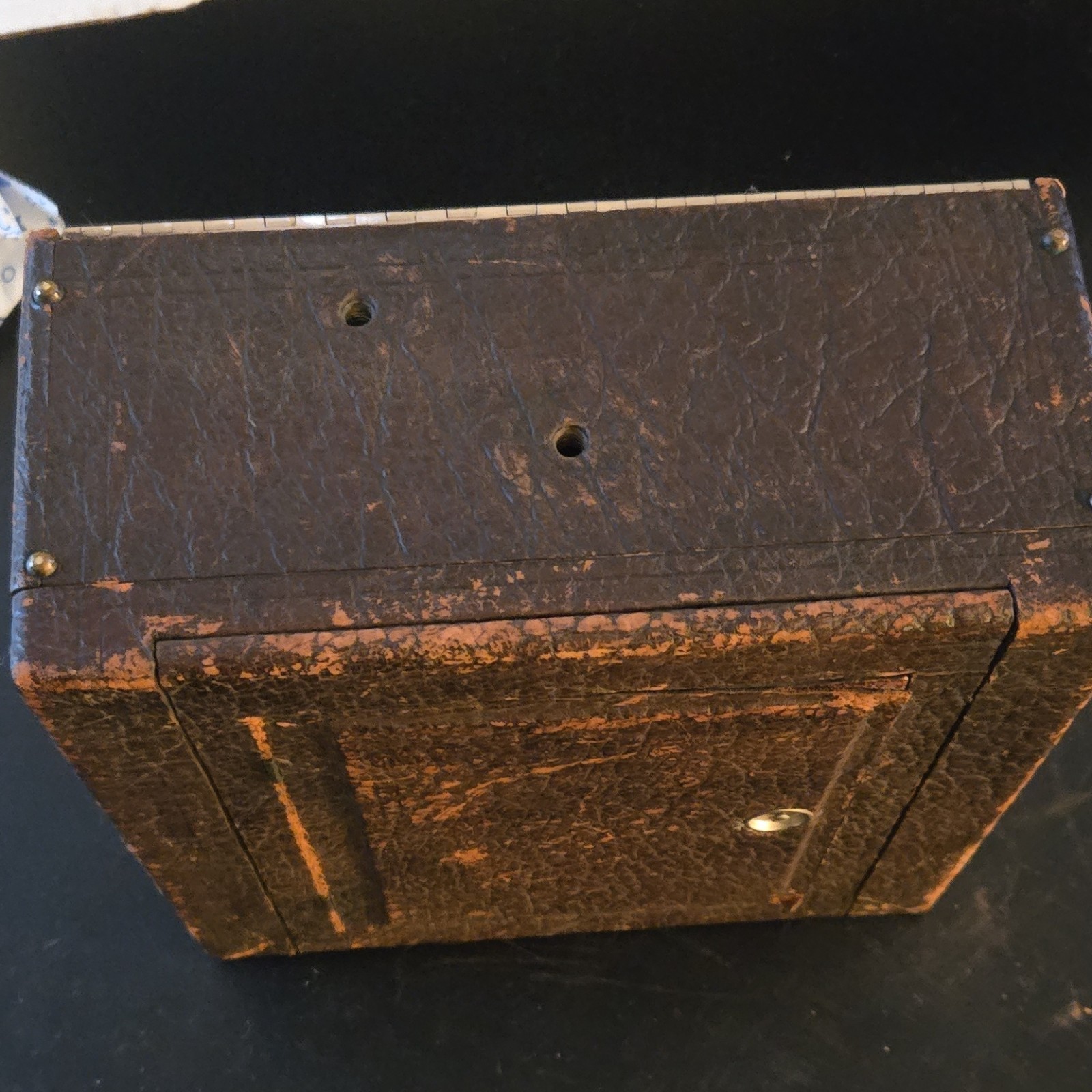 Conley Safety Vintage Brown Box Camera with Leather Case