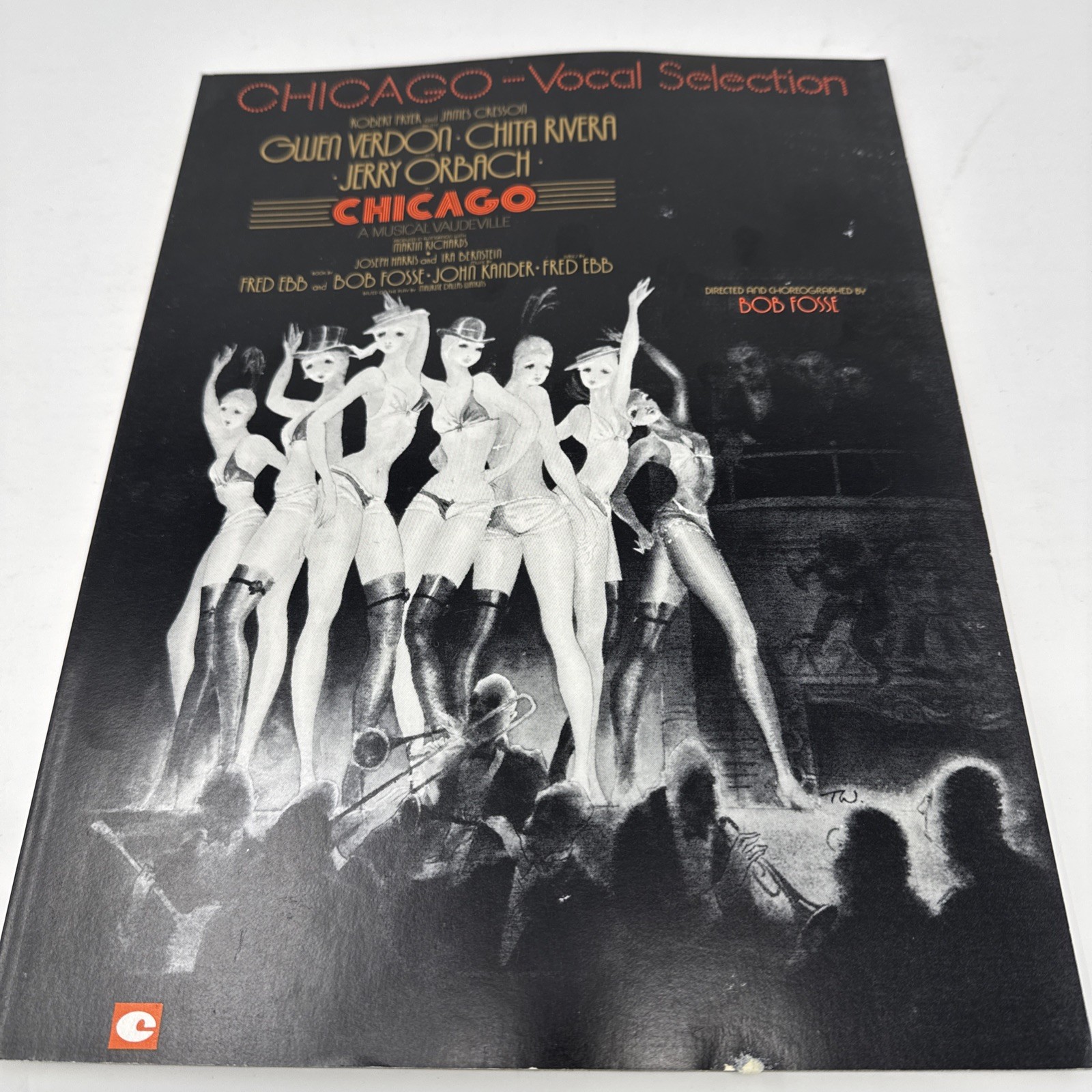 Chicago Vocal Selection Sheet Music Vintage 1975 Opening Night Performance
