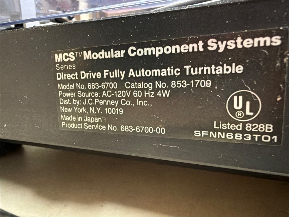 MCS 6700 (Technics) DIRECT DRIVE TURNTABLE Clean Working Unit