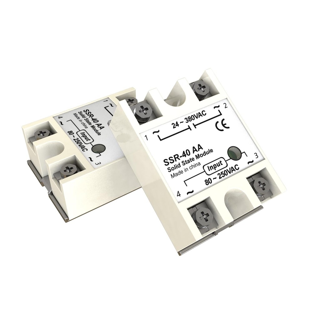 SSR-40AA Solid State Relay AC to AC Single Phase Input 80-250V Output 24-380V