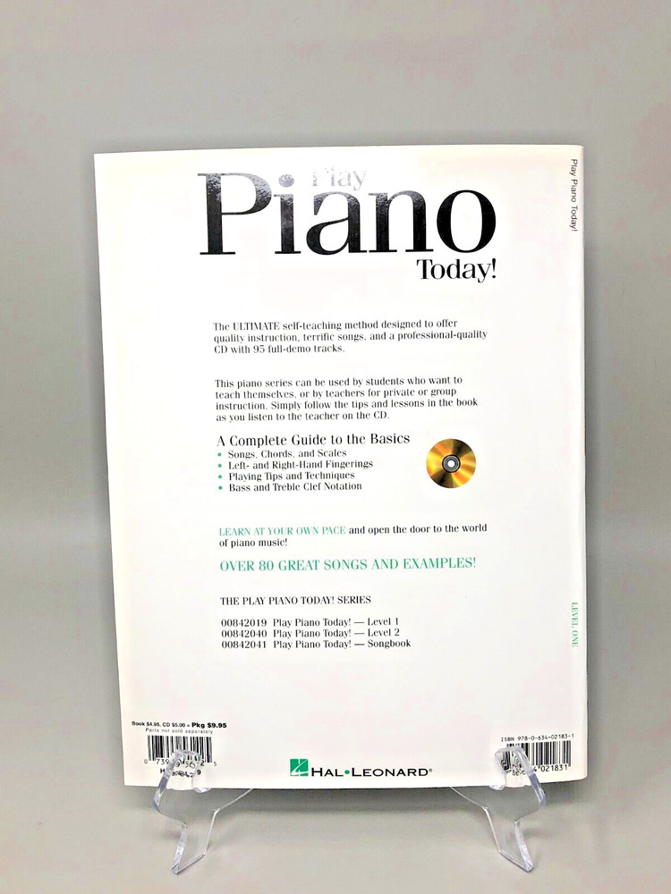 Play Piano Today! Level 1 A Complete Guide To The Basics Includes CD