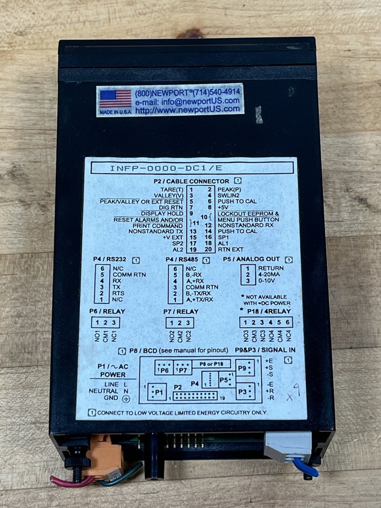 Newport Infinity INFP-0000-DC1/E Panel Process Meter - Made in USA
