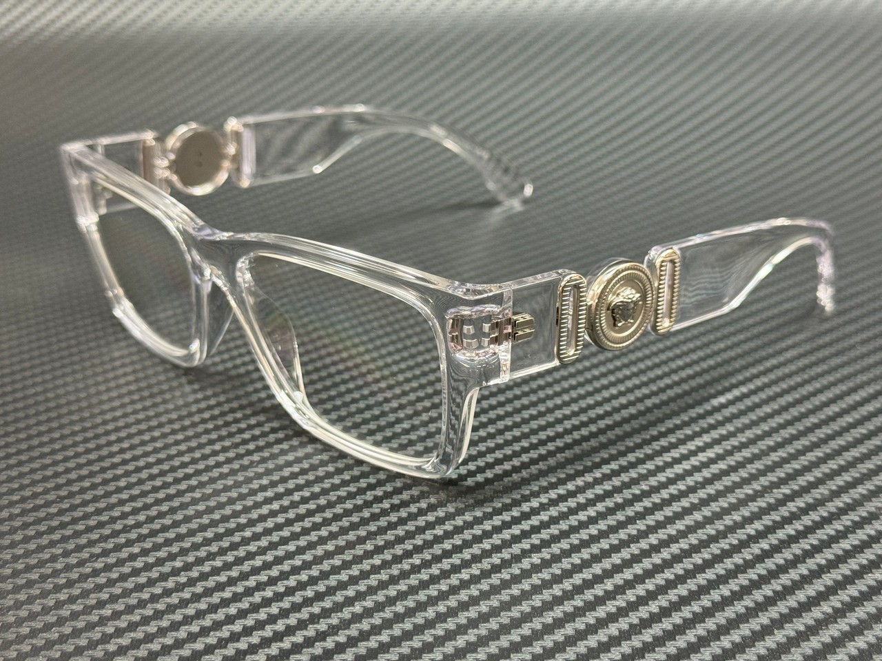 VERSACE VE3368U 148 Crystal Silver Men's 55 mm Eyeglasses