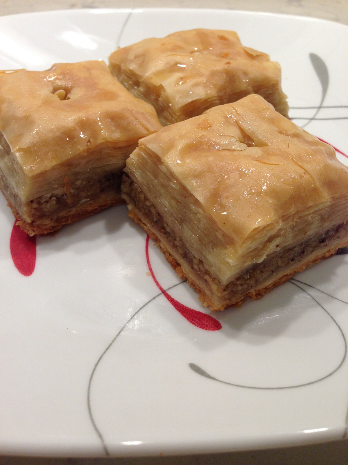 Organic Large Baklava with Walnut & Bee Honey! Unique Quality 5LB 24 big Pieces