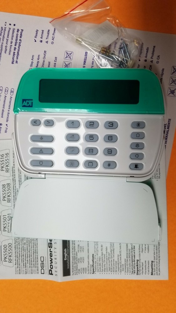 DSC PK5500 PowerSeries 64-Zone LCD Full-Message ADT Private Labeled Keypad