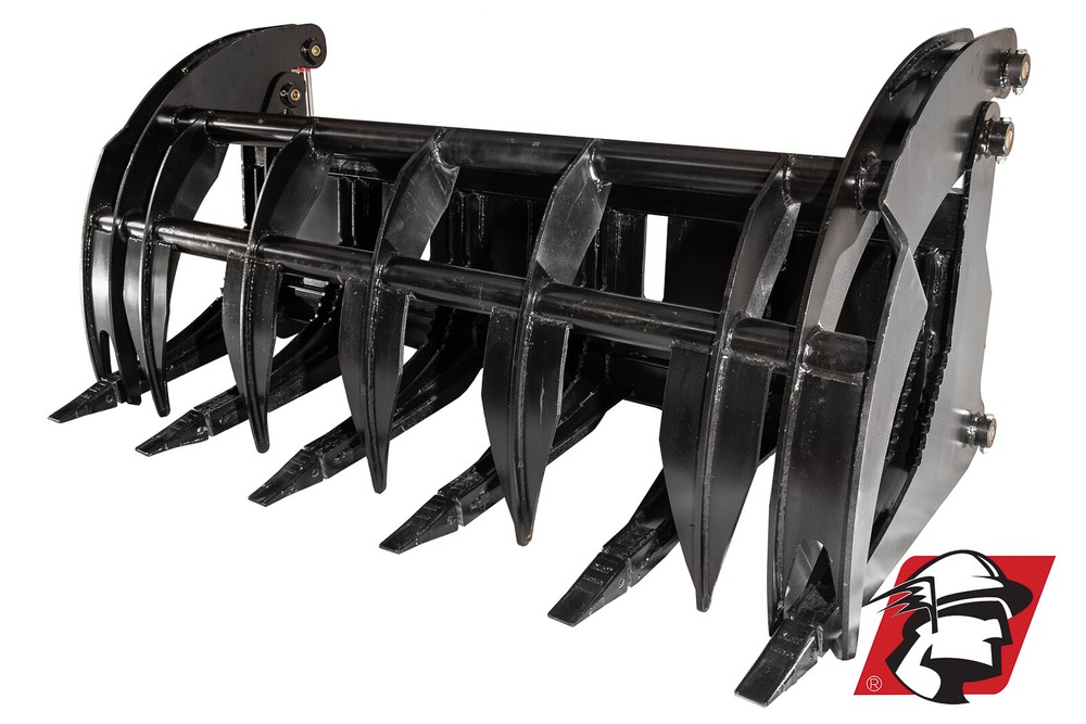 Grapple Bucket Log Grapple Clamshell Quick Attach for CAT Machines 68" Wide
