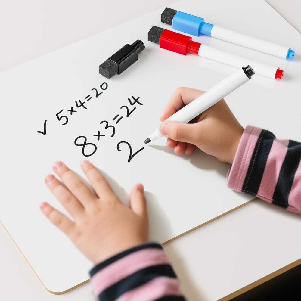 Compact Double-Sided Lapboard - 12x16” Whiteboard with Easy Erasing Surface