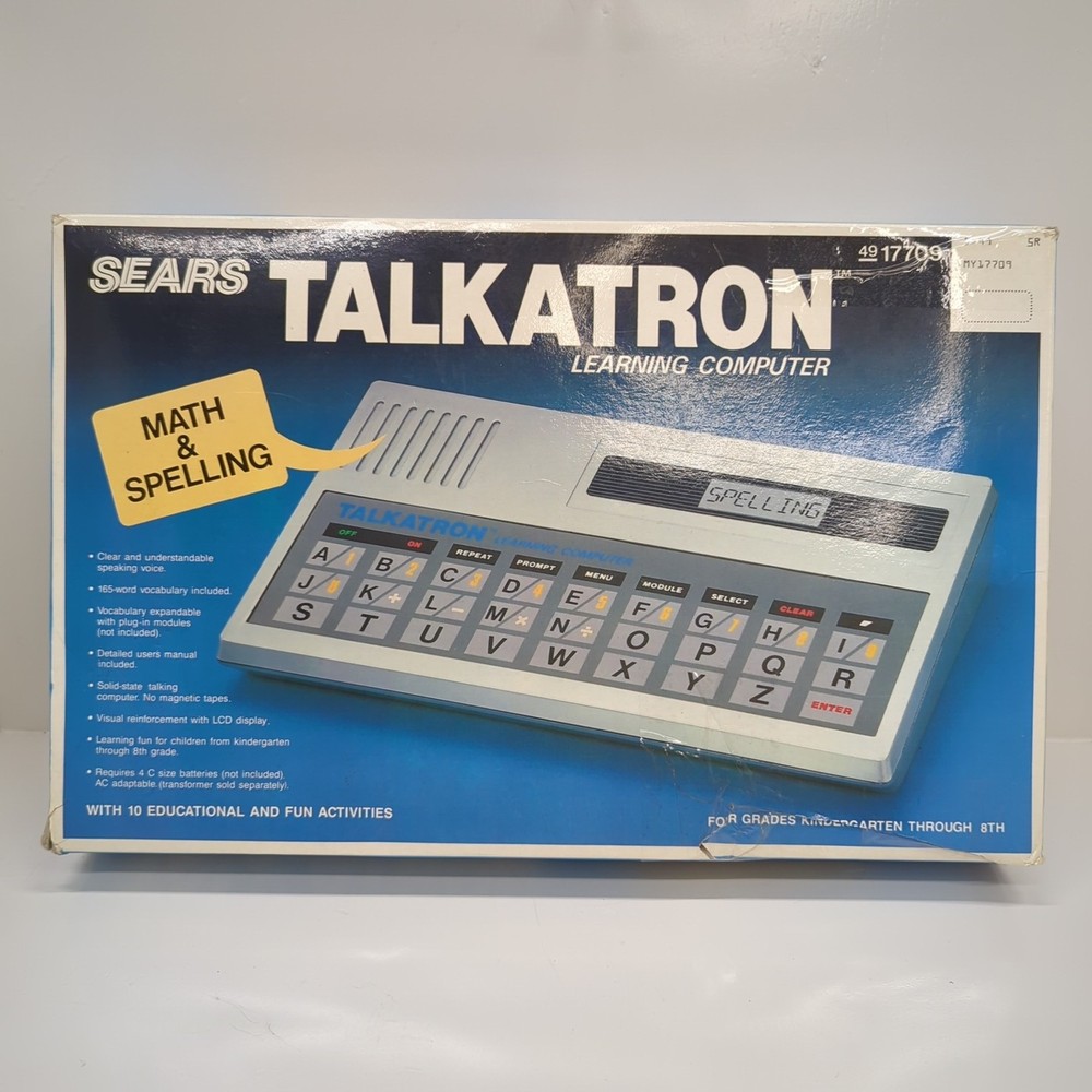 Vintage Sears Talkatron Learning Computer Talking Math Spelling Tiger 1985