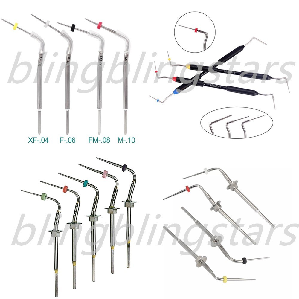 4Types Endodontic Dental Heated Plugger Obturation Percha Gutta System Pen Tip