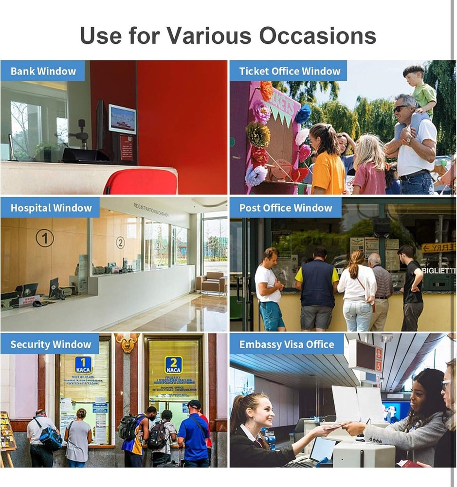 Daytech Window Speaker System 2 Way Intercom Communication Microphone 2 Pack