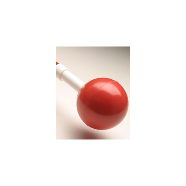 Ambutech Rolling Ball Cane Tip - Slip On Style - Red - Blind, Low Vision