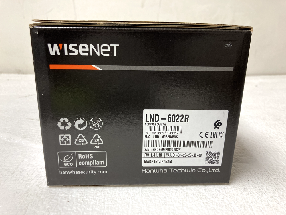 Wisenet LND-6022R Wired Indoor Dome Security Camera