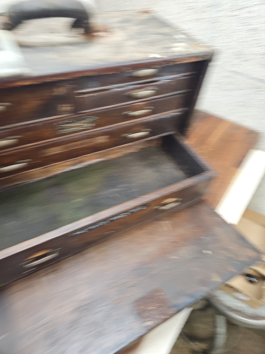 Q29- Union 6 Drawers Wood Machinist Chest Tool Box Antique Chest Tool Box