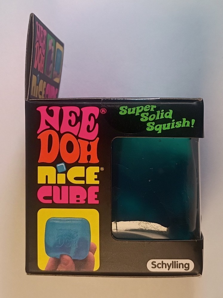 Nee Doh Needoh Nice Ice Cube Super Solid Squish Squishy Fidget Toy Blue In Pack