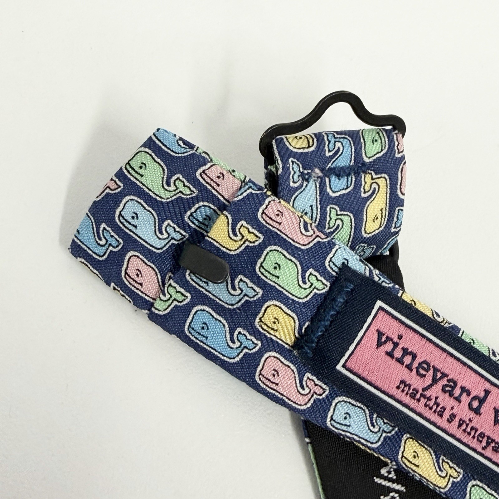 Vineyard Vines NEW Boys Bow Tie AOP Whale Logo Pastel Multicolor Silk USA 2" 14"