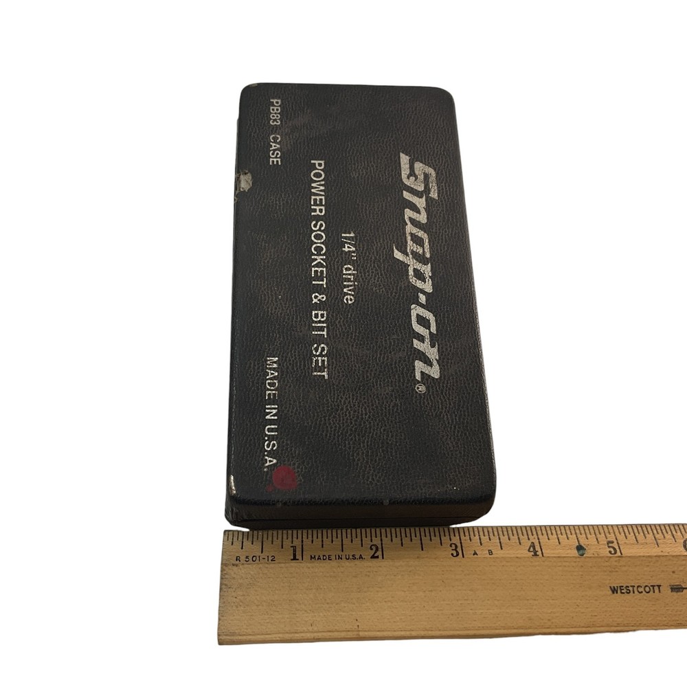 Snap On Tools Case Only PB83 Black For 1/4" Drive Socket & Bit Set Sold As Is