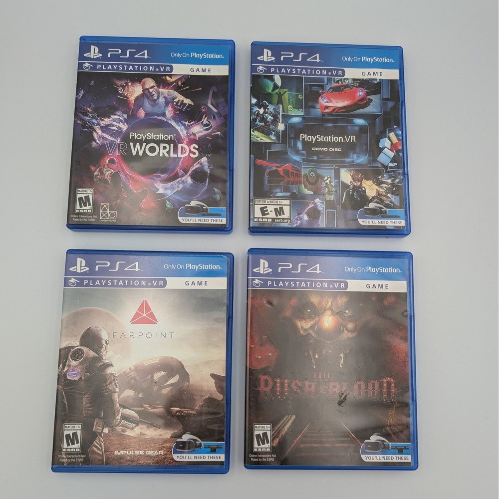 Sony PlayStation VR PSVR1 Bundle Aim Controller Move Camera PS4 Games Case Box