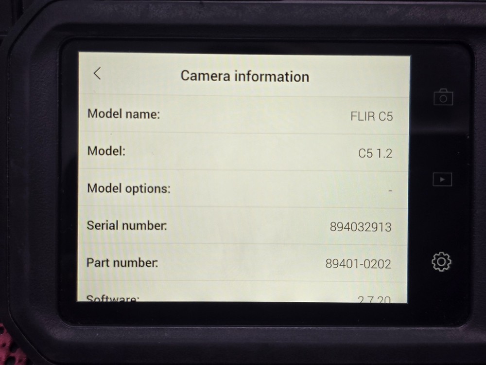 FLIR C5 COMPACT THERMAL CAMERA W/ CASE