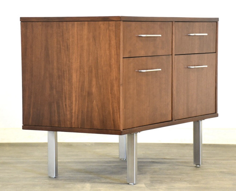 Refinished Walnut Office Cabinet Credenza