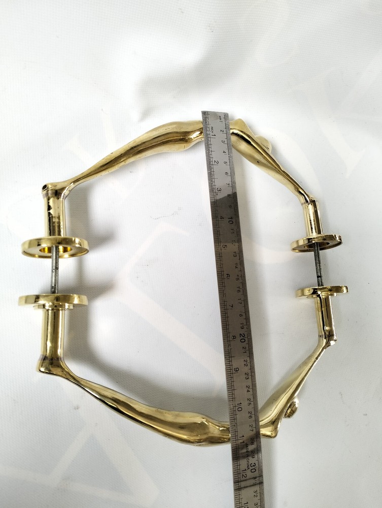 Back to Back Brass cast Stylish DECO 32cm PULL Gym Lady Solid 12 " GRAB handle
