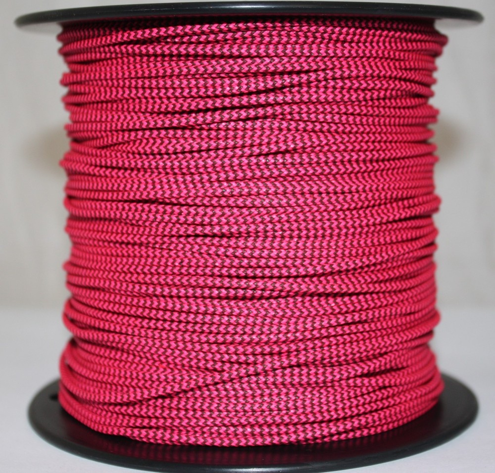 10' BCY Flo Pink & Black Speckled D Loop Material Bow String Bowstring Archery