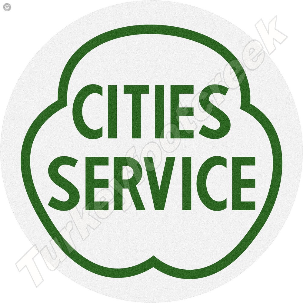 Cities Service 11.75in Round Metal Sign