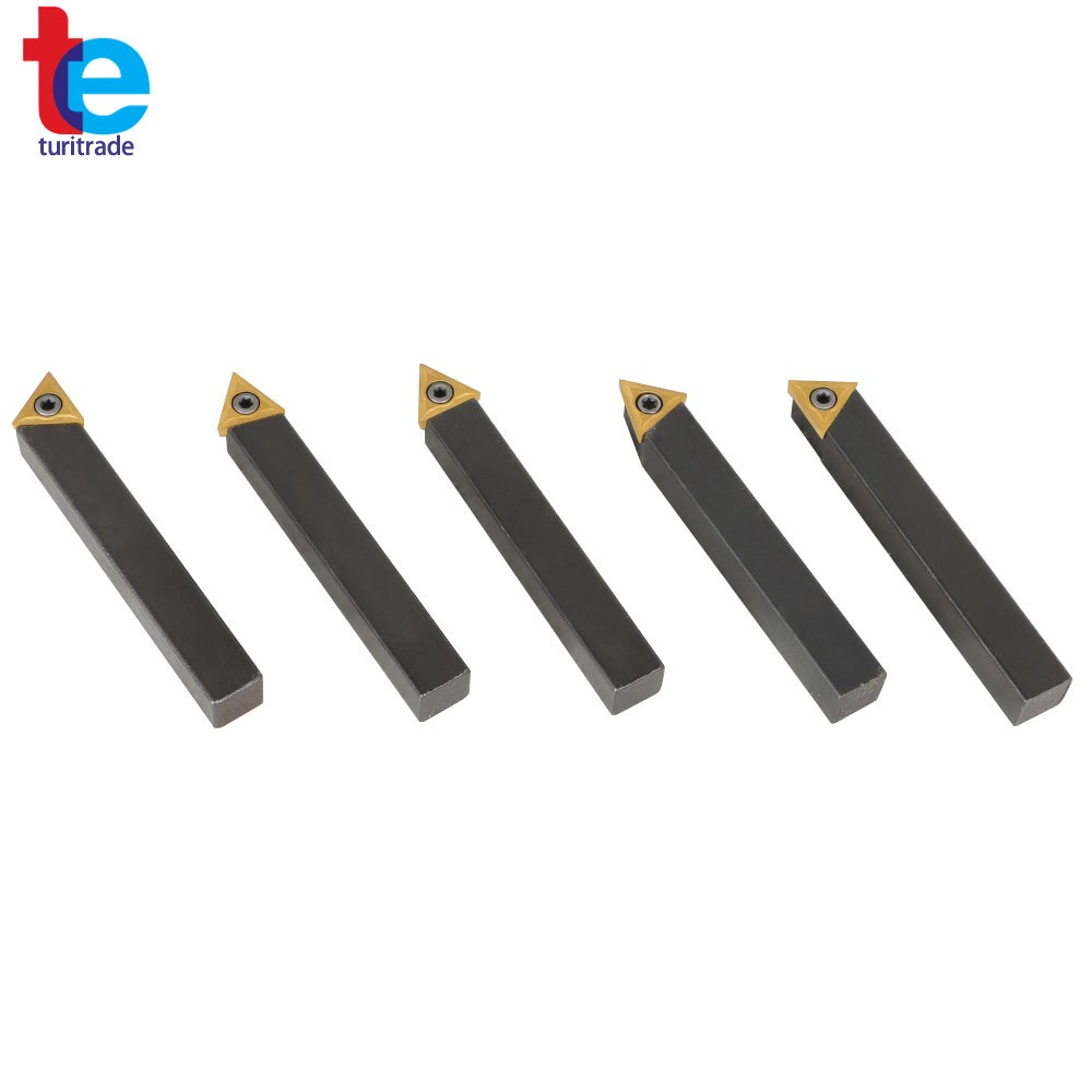 5Pcs 1/2" Carbide Indexable Turning Tool Lathe Tool Bit With Carbide Inserts