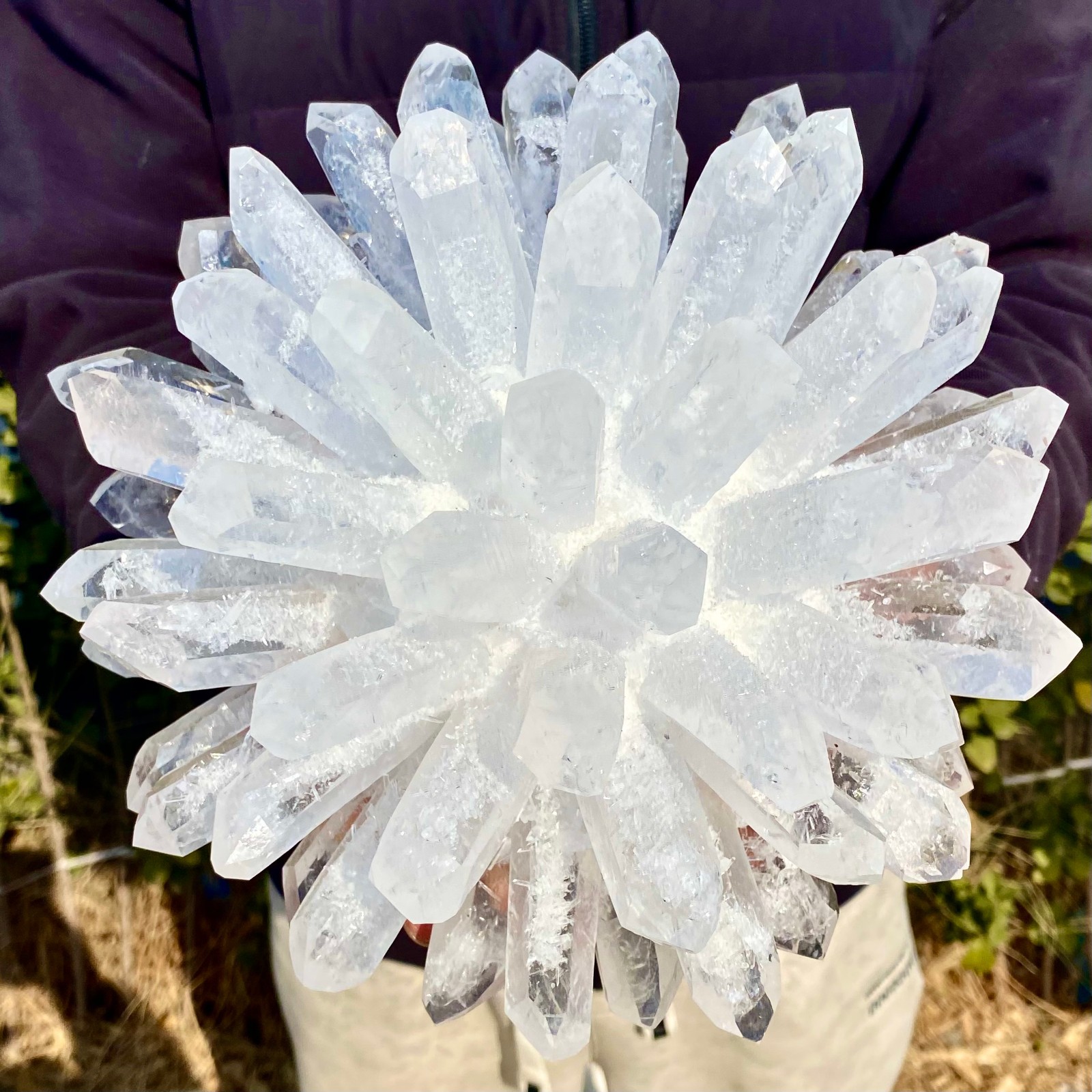 9.98LB New find white phantom crystal quartz  cluster mineral specimen healing
