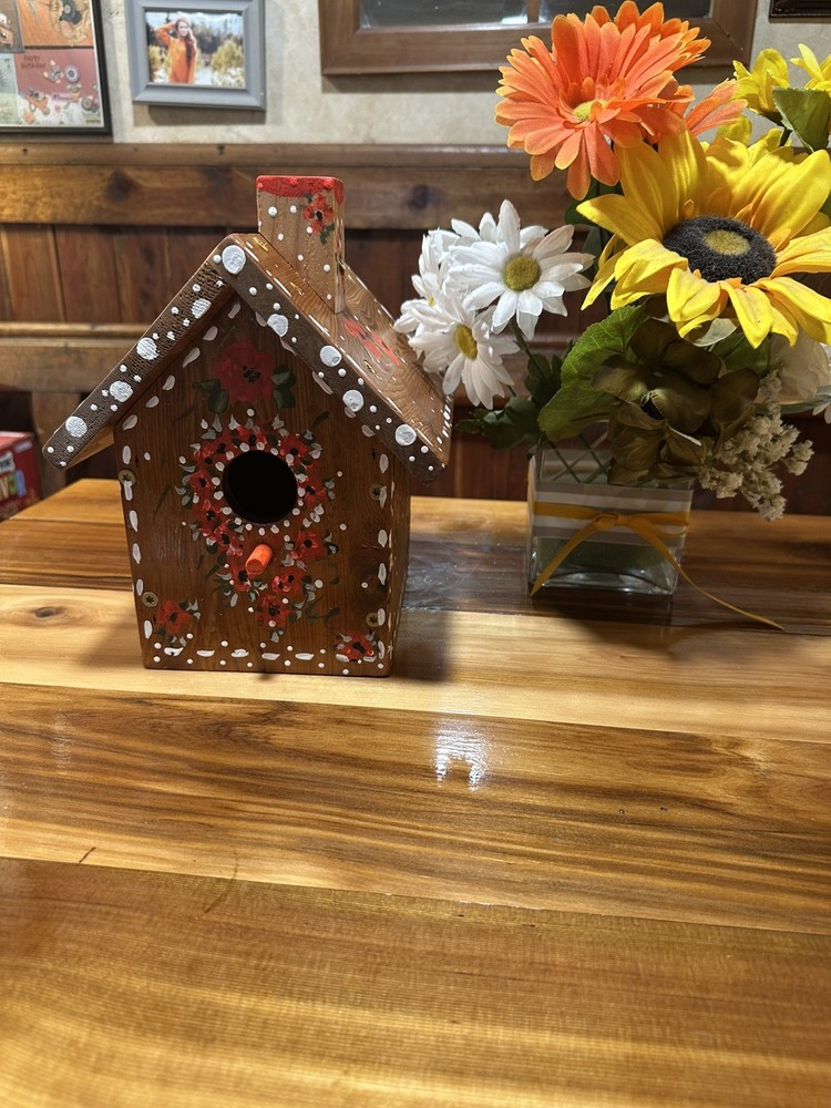 bird houses handmade painted
