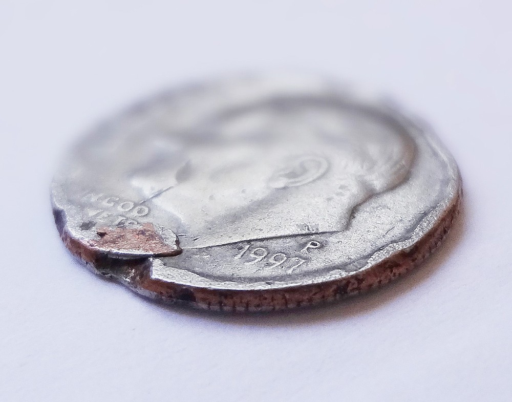 USA 10 Cent Dime Coin _ Issued 1997 _ Error