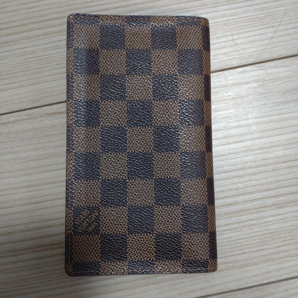 Used Damier pattern leather notebook cover Agenda Posh