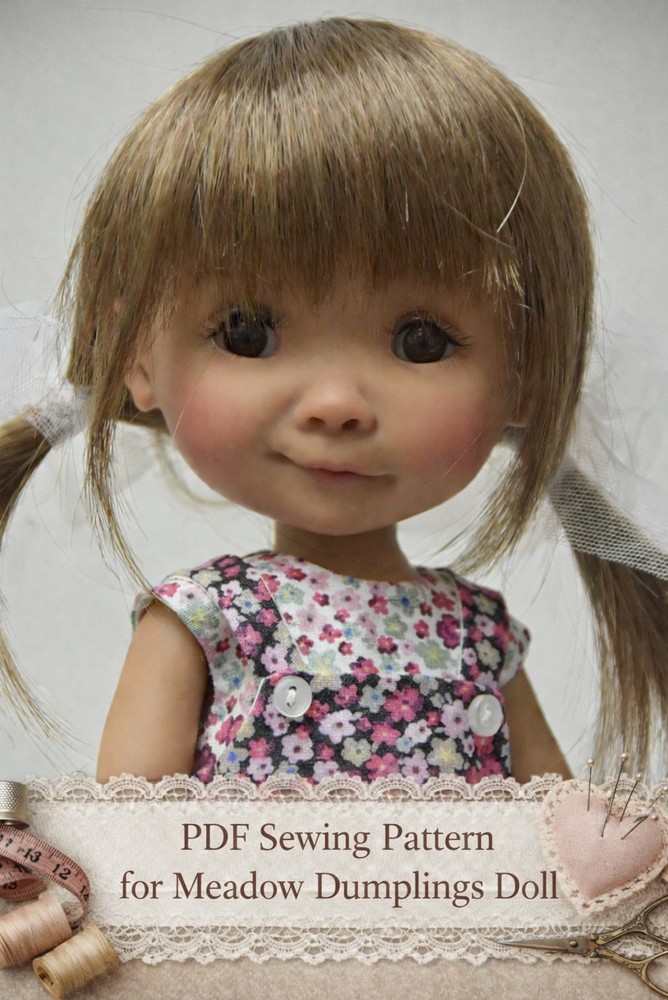 PDF Pattern&Tutorial - Top & Pinafore For Meadow Dumpling & Effner L'il Dreamer