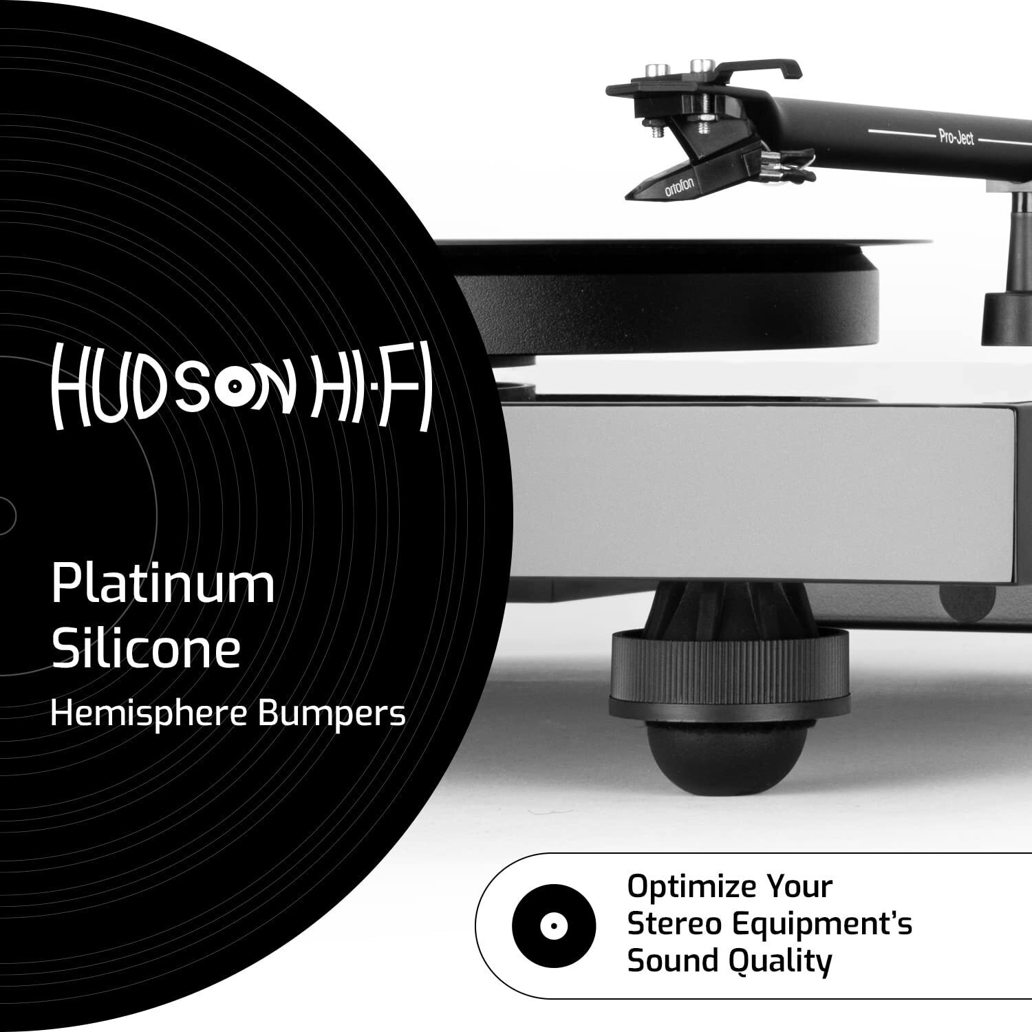 Hudson Hi-Fi Platinum Silicone Hemisphere Non-Skid Isolation Feet w/ Adhesive
