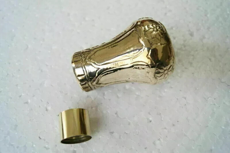 Brass Antique Victorian Solid Brass head Handle Only /Walking Cane Stick Gift