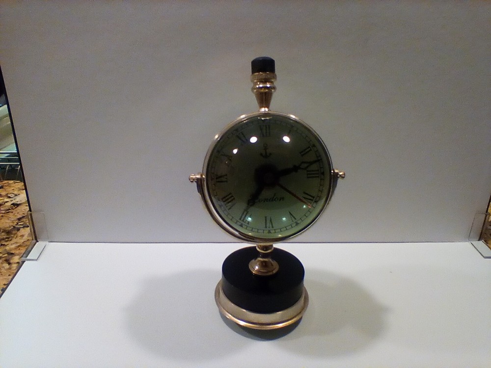 Nautical Brass Designer Table Clock Beautiful Chrome Finish Solid Quality Gift
