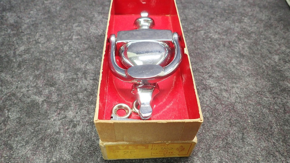 IVES 6" x 3" Door Knocker Solid Bright Brass Chrome Finish 752B-26 (G16)