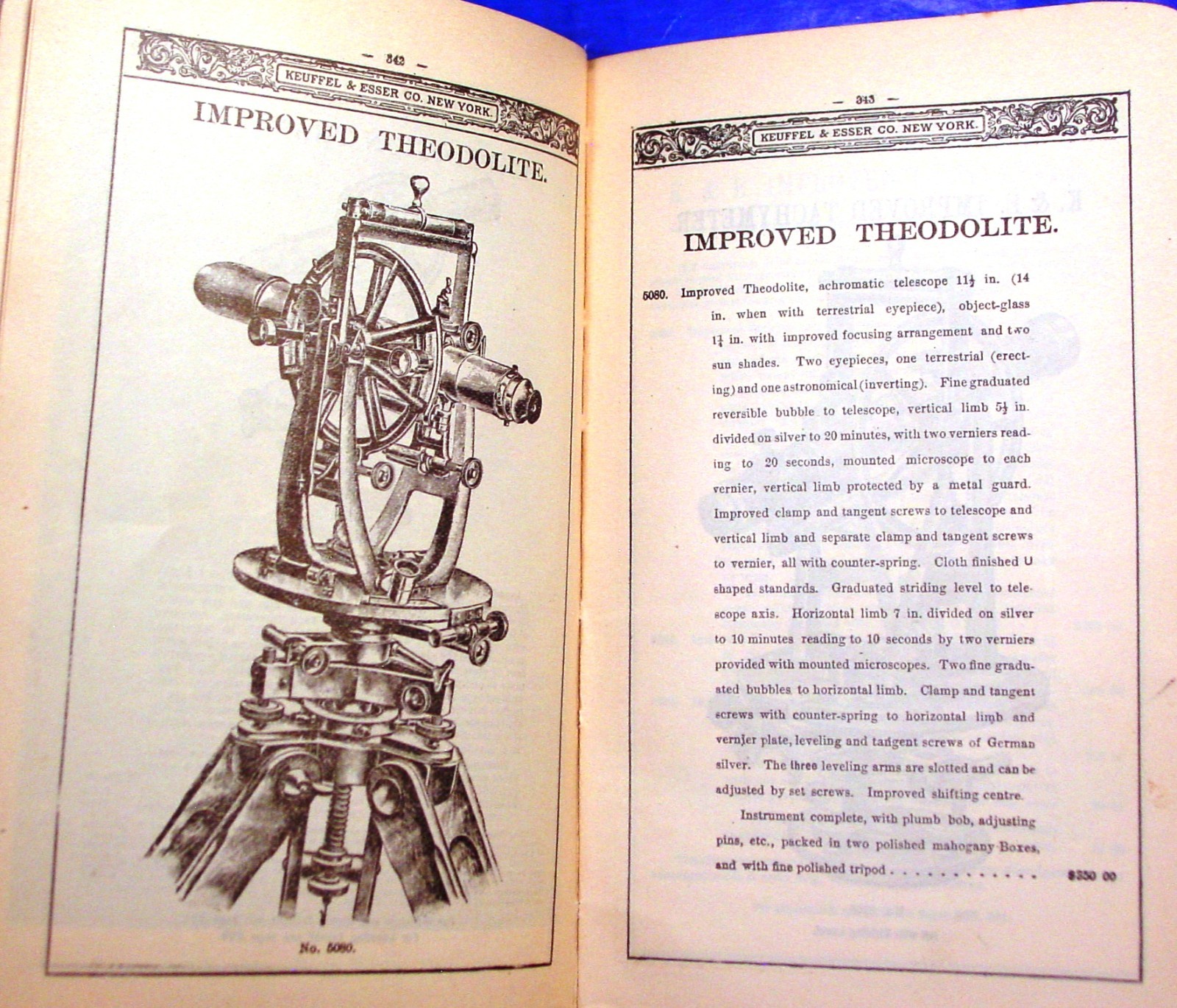 1901 Keuffel Esser Surveying & Drafting Insts. Catalog