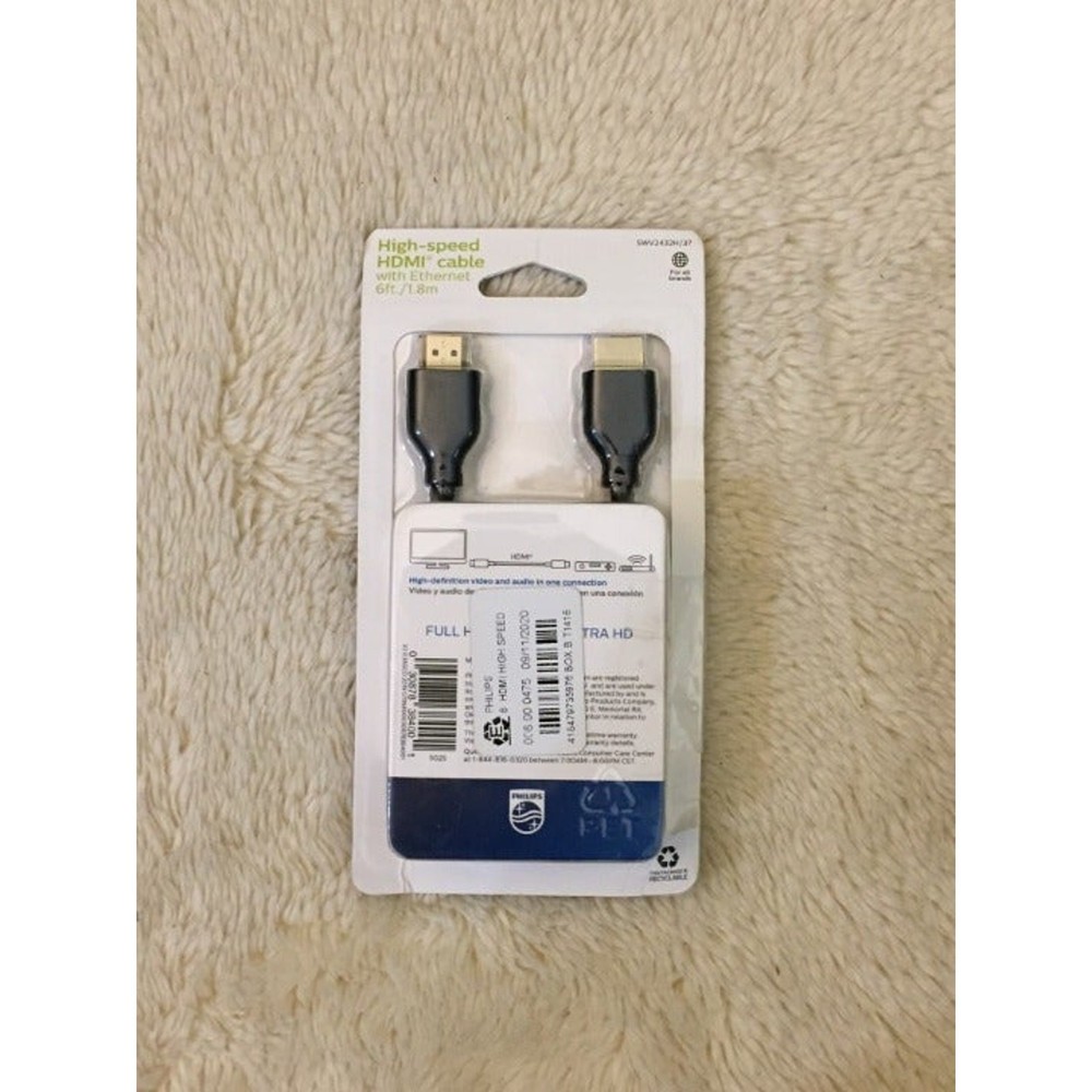 Philips 6' Basic HDMI High Speed Cable with Ethernet - Black