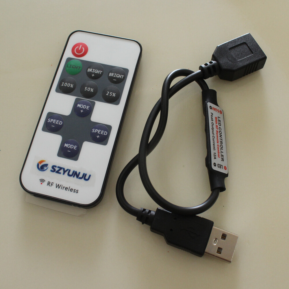 SZYUNJU 5V USB 11key LED controller RF wireless Remote control For led strip x 1
