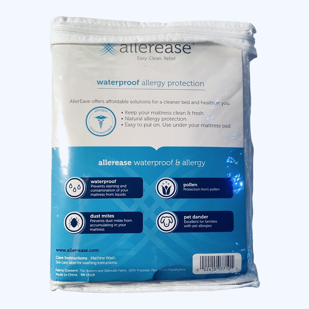 Allerease Waterproof Allergy Protection Mattress Encasement Twin Size