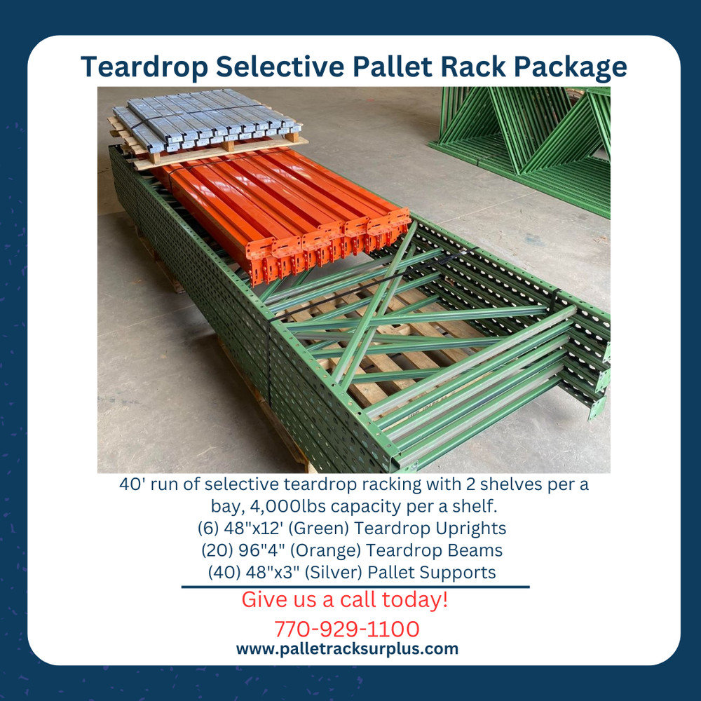 Teardrop Selective Pallet Rack Package