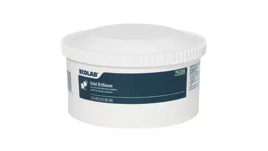 New 10/2027 Ecolab Solid Brilliance Concentrated Solid Rinse Additive 6125395