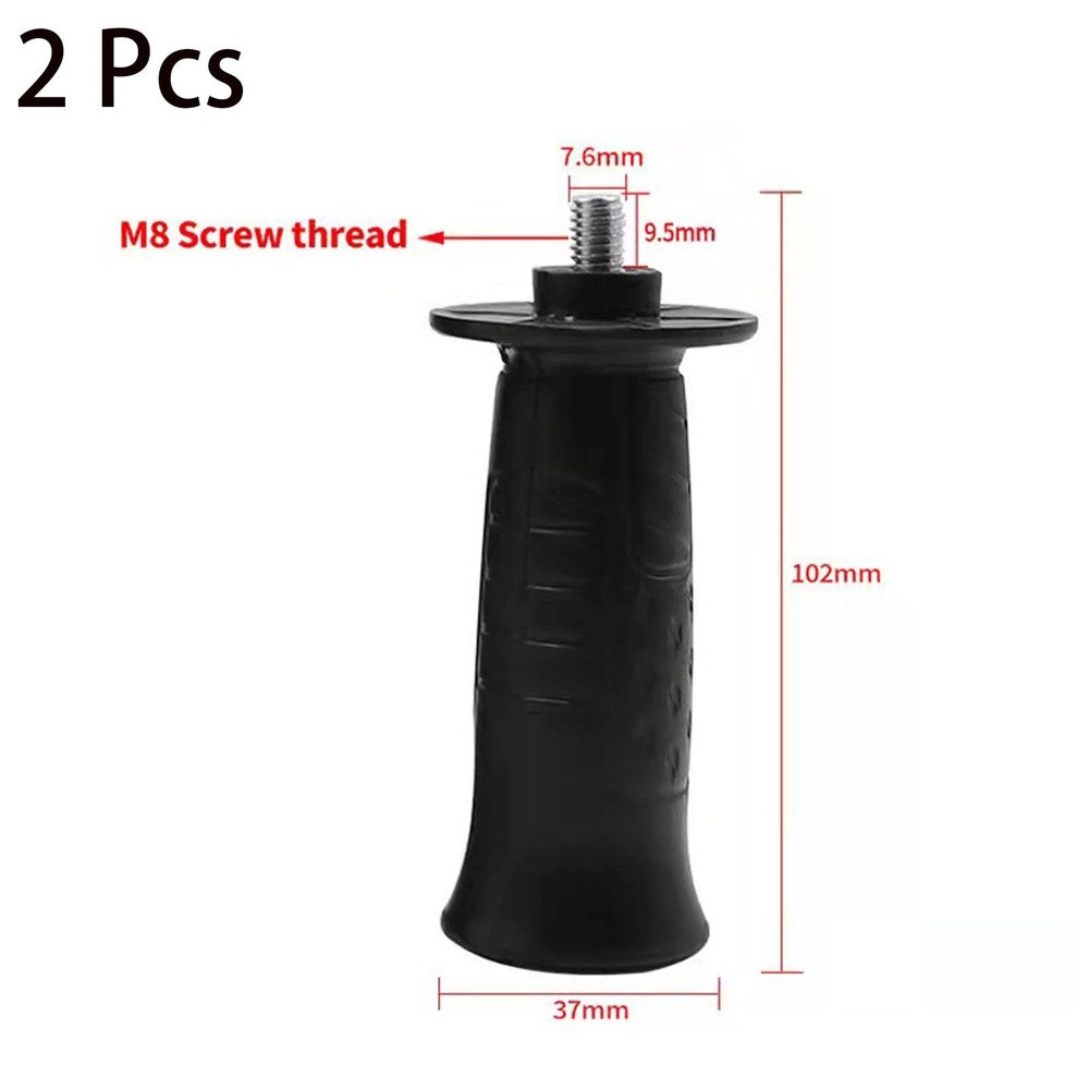 2Pcs 8mm Thread Angle Grinder Side Handle ,M8（L：102mm）