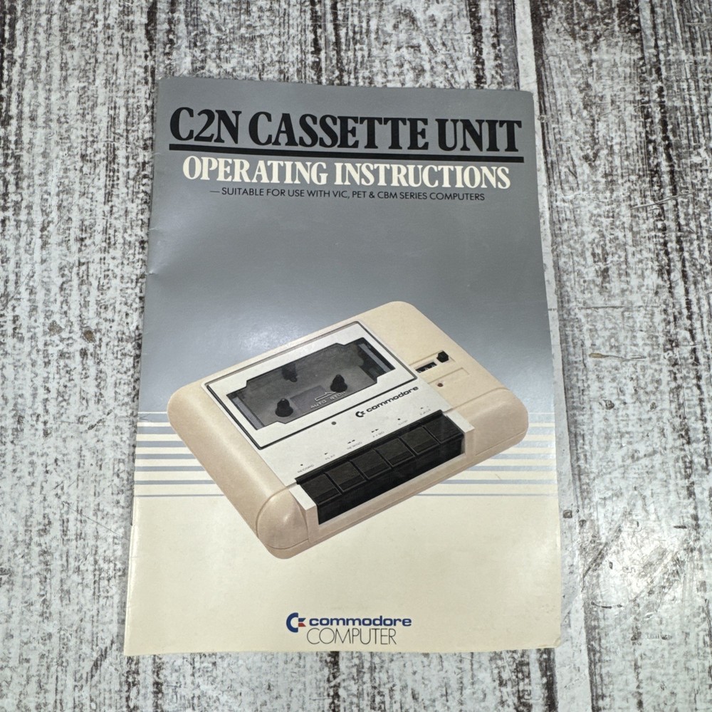 C2N CASSETTE UNIT OPERATING INSTRUCTIONS vintage Commodore Computer manual