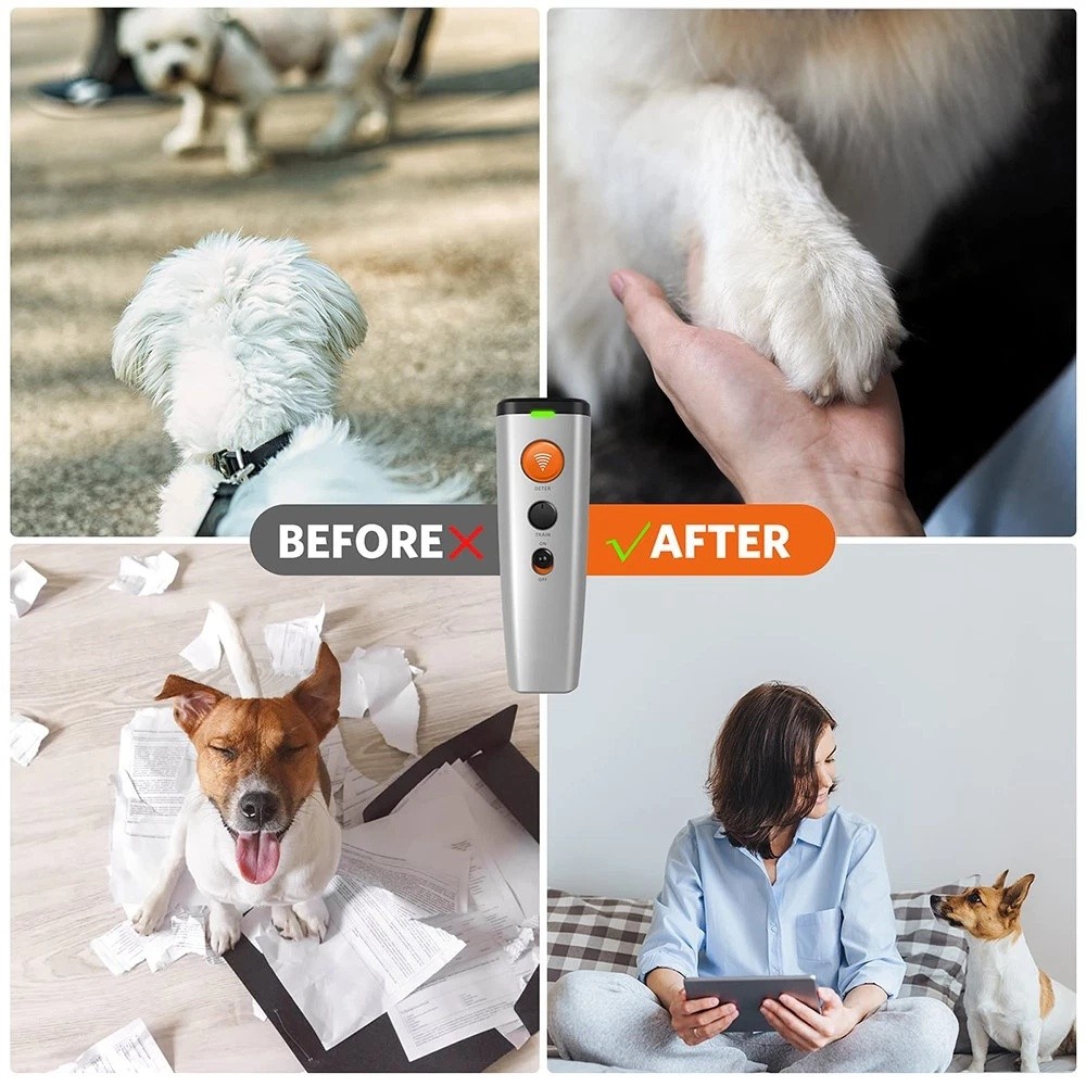 Ultrasonic Anti-Barking Device Dog Bark Control Sonic Silencer Trainer Outdoor
