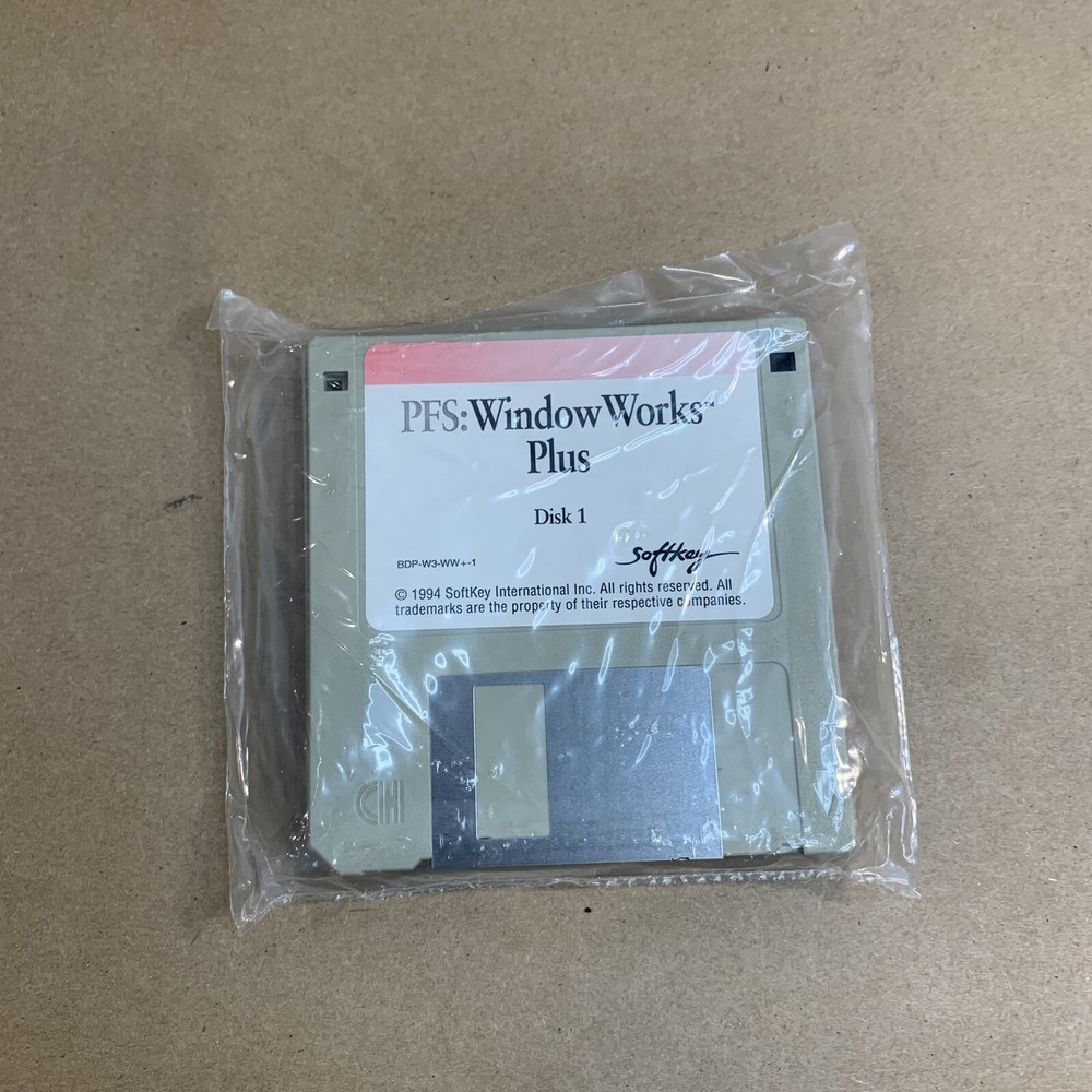 1994 Softkey PFS: Window Works Plus Floppy Disks & User Guide User Manual